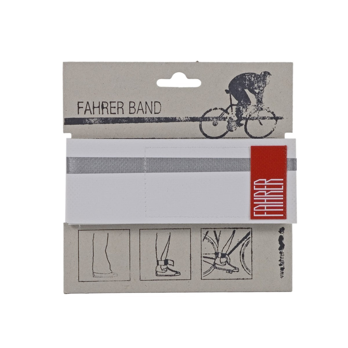 Fahrer ceinture clip pantalon réfléchissant blanc