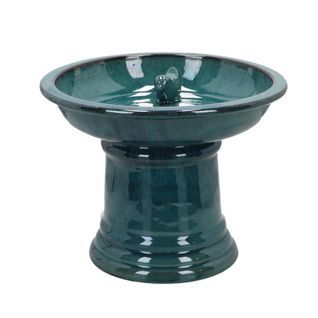 Bain d'oiseaux design Esschert sur pied pétrole Ø29xh23cm