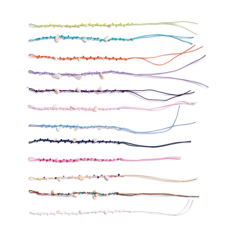 Bracelets d'amitié - chips de coquillages tissés