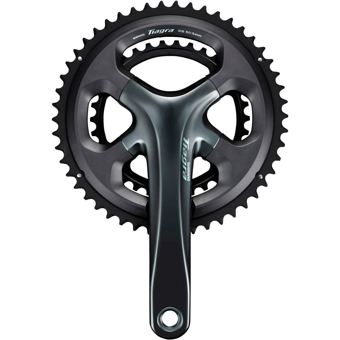 Shimano Crankset 2 x 10 Speed ​​Tiagra FC-4700 172.5 50-34T with hollow axle black