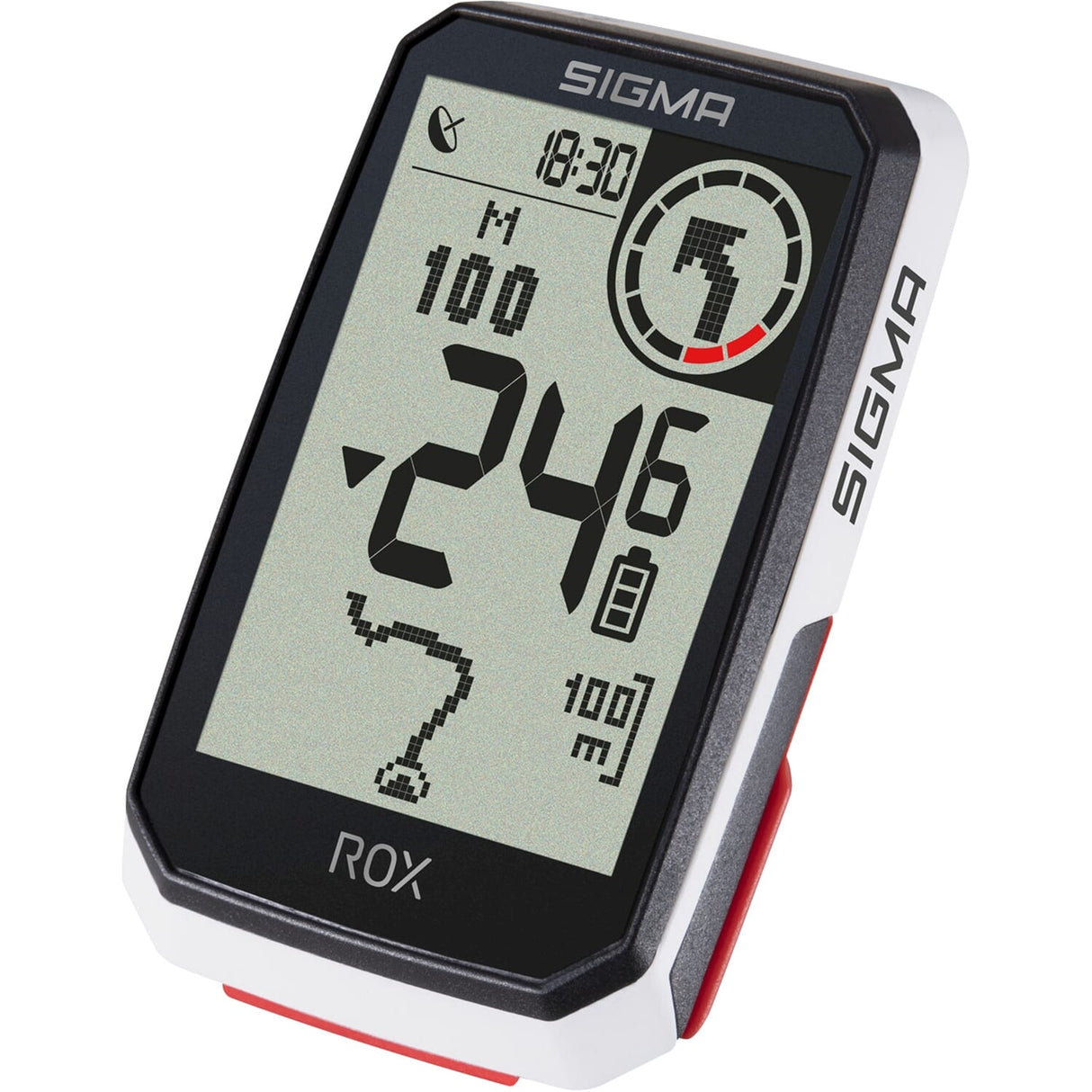 Sigma ROX 4.0 GPS SW White Standard Lenkhalter + USB-C Ladungskabel