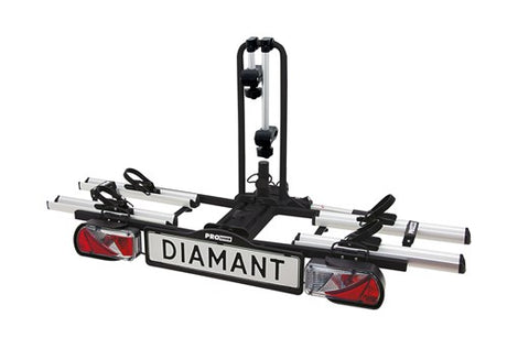 Porte-vélos avec barre d'attelage Diamond Pro-User pour 2 vélos, également pour vélos électriques