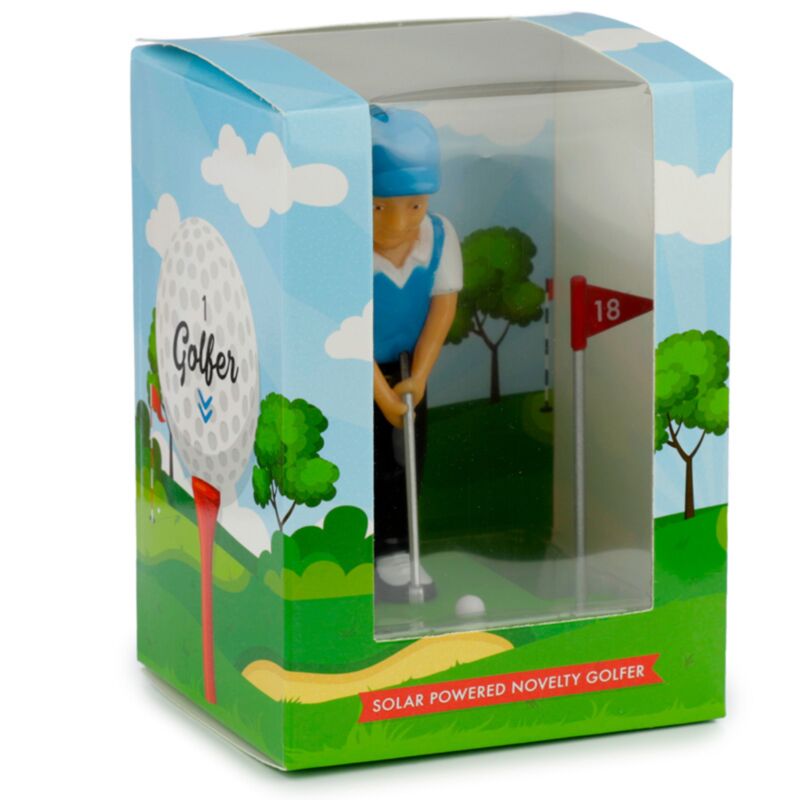 Figurine de copain solaire à cellule solaire de golfeur
