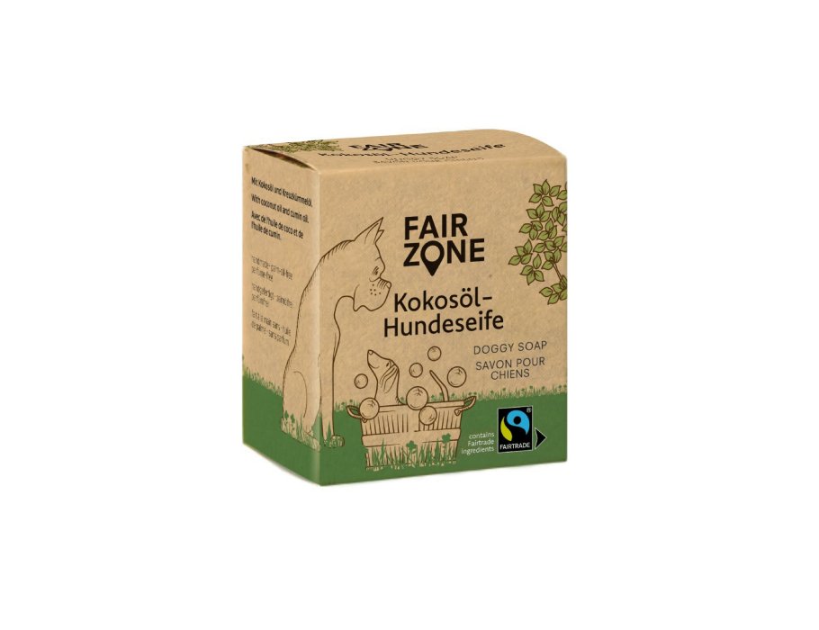 Savon pour chien Fairzone - huile de coco et huile de cumin - 160 gr.