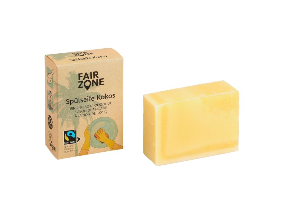 Savon à vaisselle Fairzone - noix de coco - 80 gr