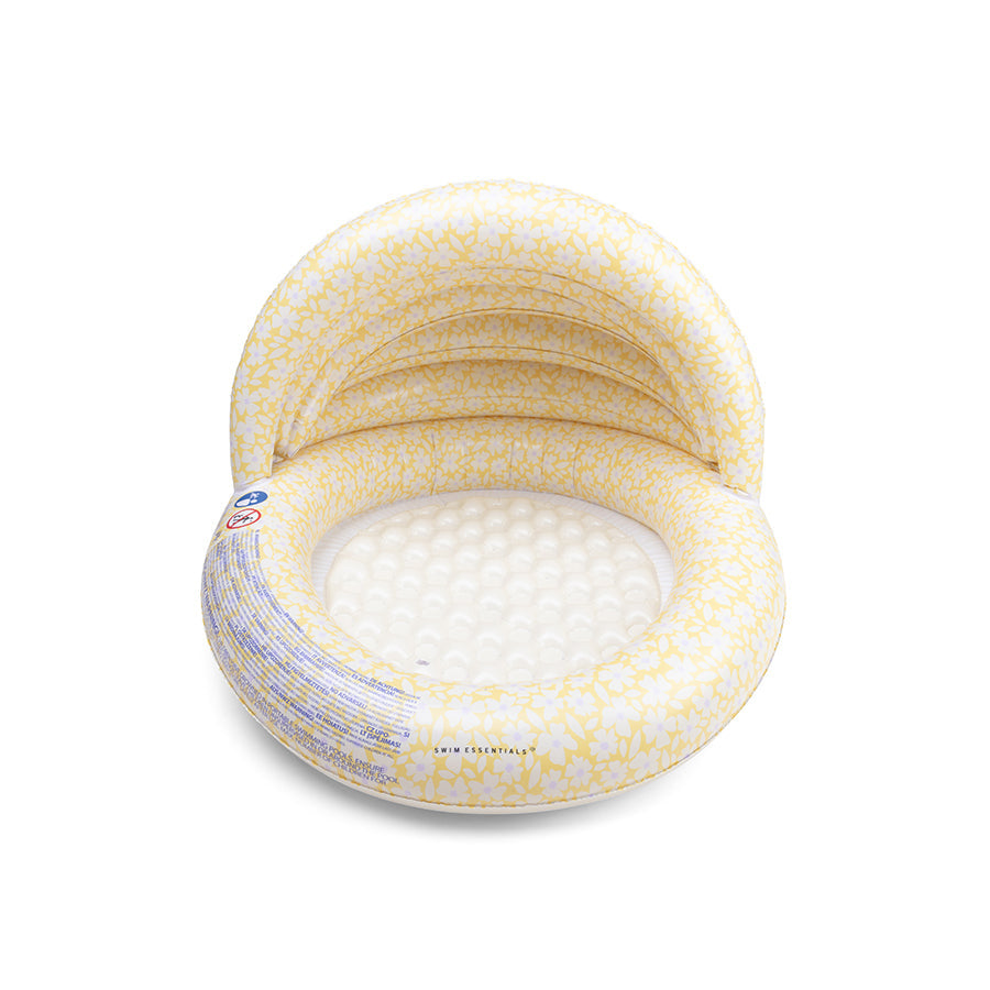 S'épanouir | piscine jaune ø 100 cm avec parasol