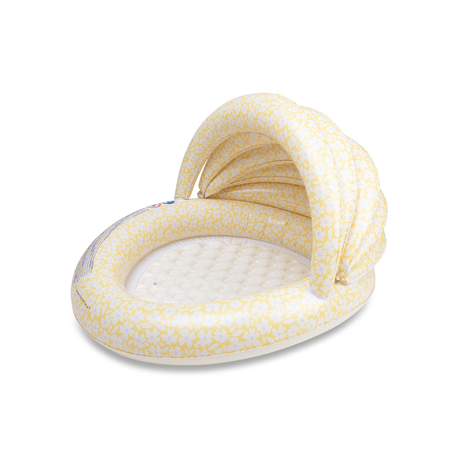 S'épanouir | piscine jaune ø 100 cm avec parasol