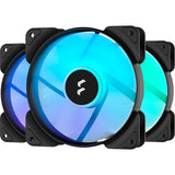 Aspect de conception fractale 12 rgb pwm cadre noir 3 pack de ventilateurs