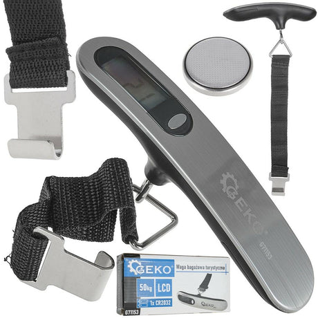 Pèse-bagages numérique Geko - 50 kg - compact - écran LCD - plusieurs unités de poids