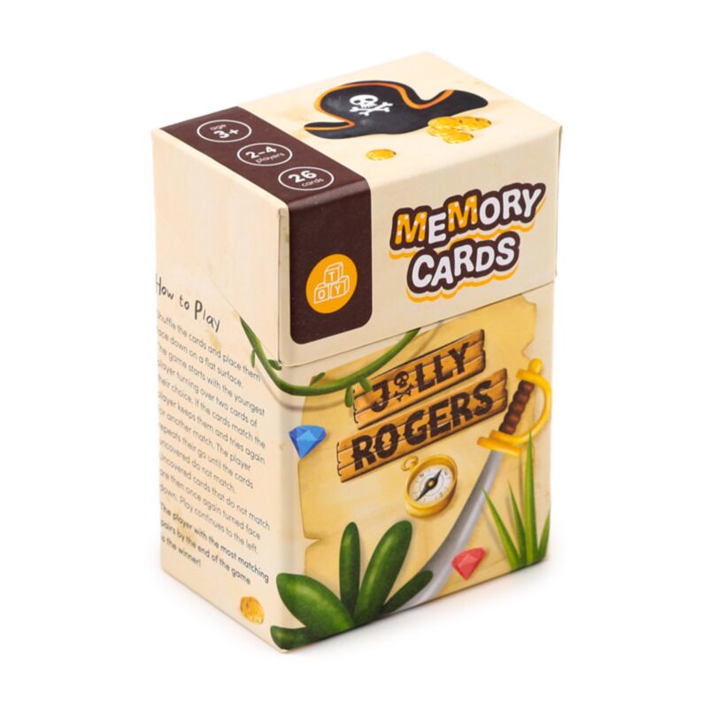 Jeu de cartes mémoire pour enfants Jolly Rogers Pirates