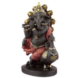 Statue de Ganesh avec pipe et coq de paon