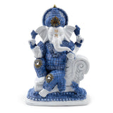 Méditation Ganesh bleu blanc
