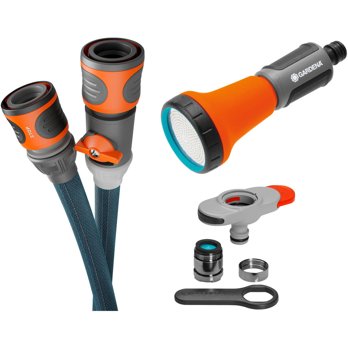 Gardena Textile Snake Liano 10 m avec connexion set pour Binne