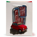 Fiat 500 rétro rouge blanc - sac cadeau moyen