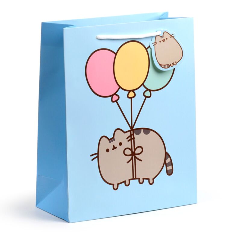 Ballons Pusheen le chat - sac cadeau grand