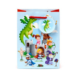 Sac cadeau chevaliers dragon moyen