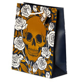 Roses tête de mort métalliques - sac cadeau grand