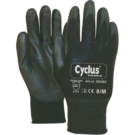 Gants de travail cycplus pu-flex m (8) noir