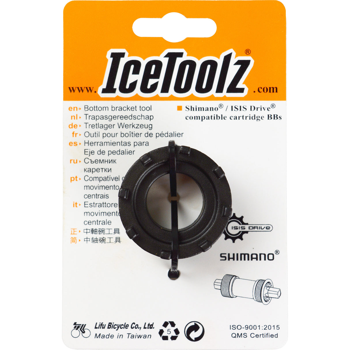 Outils de lahabe 8-nugs Shimano + Isis Black