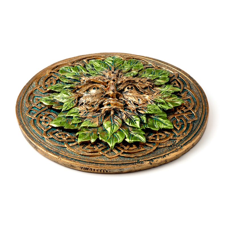 Porte encens rond homme vert
