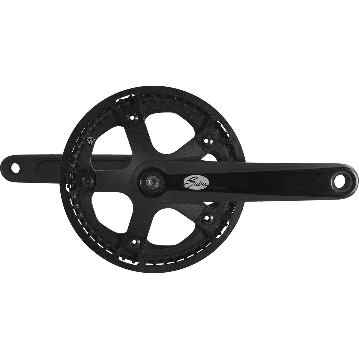 Pédalier Gates cdn s250 50t 175mm bord de protection en métal noir.