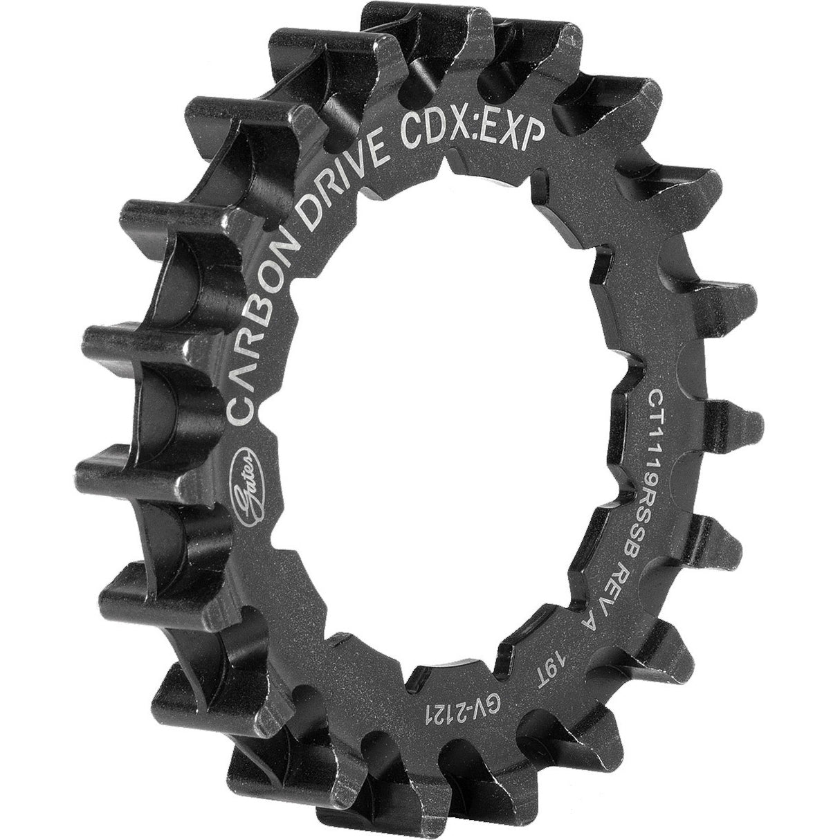 Pignon Gates cdx 22t rohloff cannelé noir