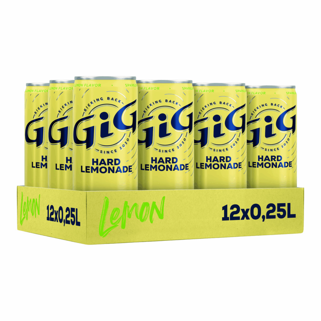 Boîte de citron limonade dure Gig (12x 25cl)