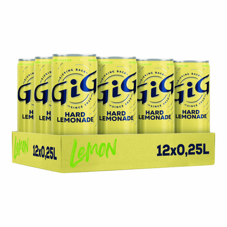 Boîte de citron limonade dure Gig (12x 25cl)