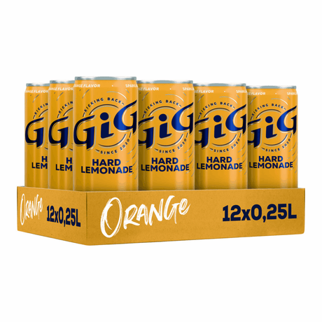 Canette de limonade dure orange Gig (12x 25cl)