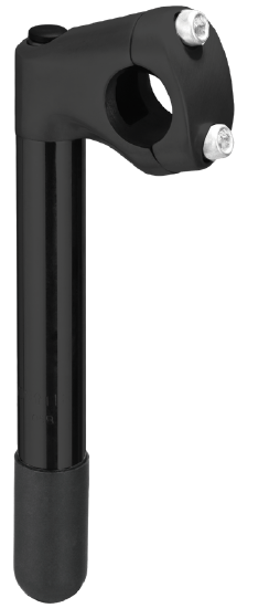 Tige en marque blanche pour enfants. ø25,4 180mm 2 boulons noir