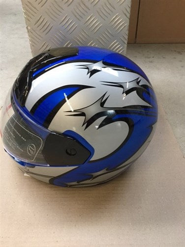 LP casque intégral xl 61cm race bleu argent