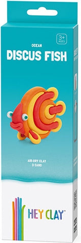 Poisson Discus océanique Hey-Clay 3 boîtes de pâte à modeler