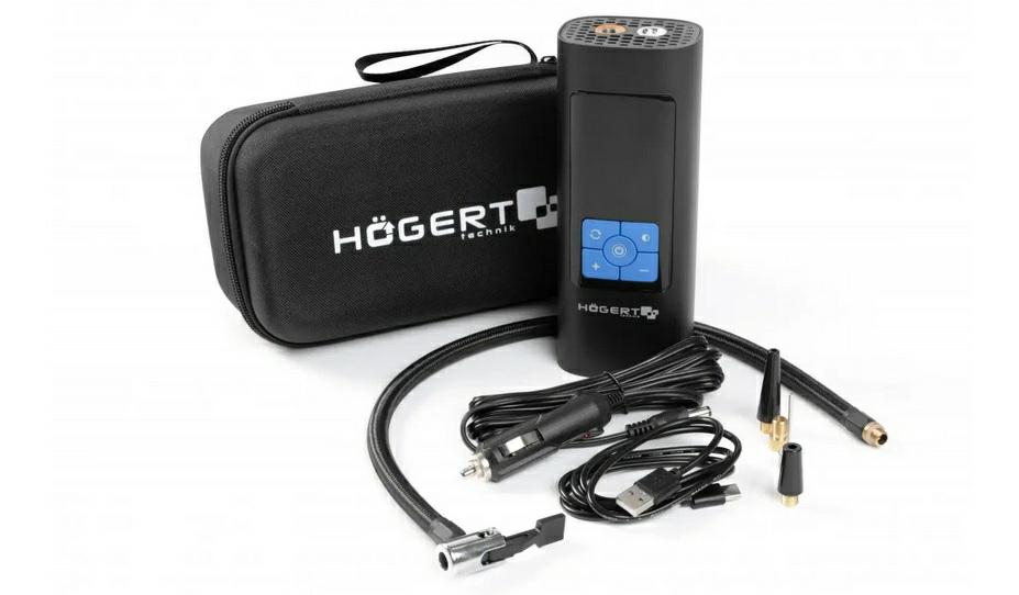 Hogert minicompressor met oplaadfunctie