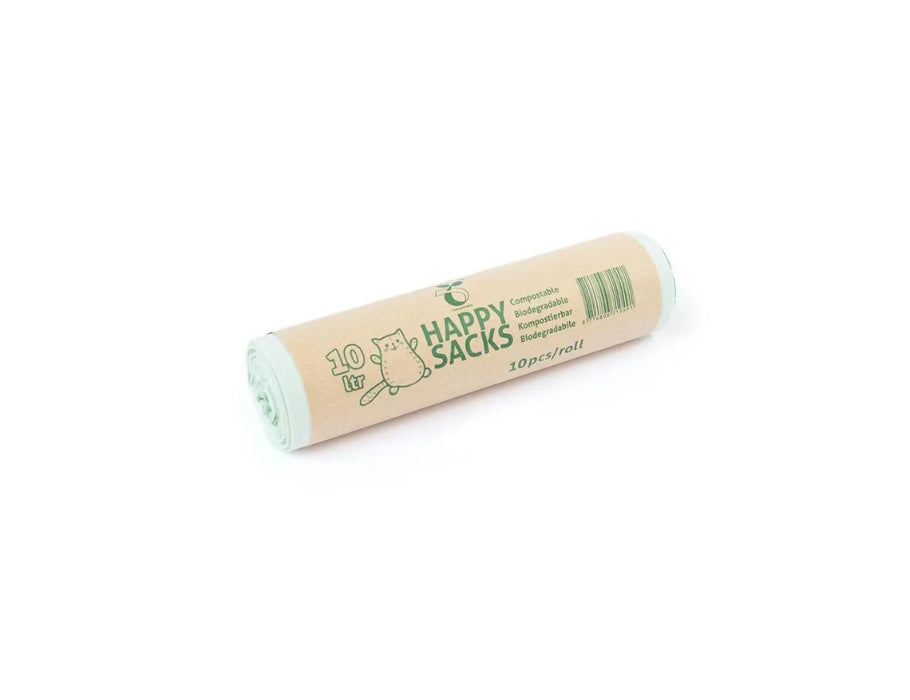Sacs de sacs de sacs heureux - Biodégradable - 10 litres - 10 pcs.