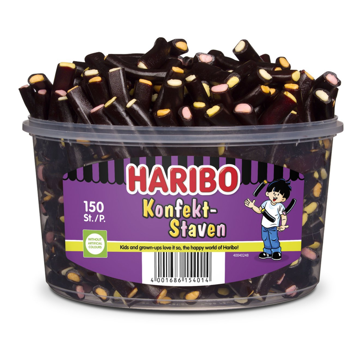 Barres confiktes à la réglisse Haribo (150 pièces)