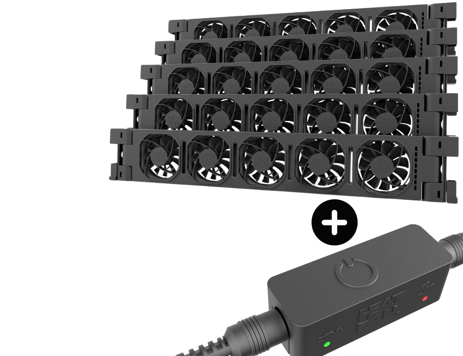 Heatfan 5 - Fan de radiateur Cinco - Black + Touch Capteur