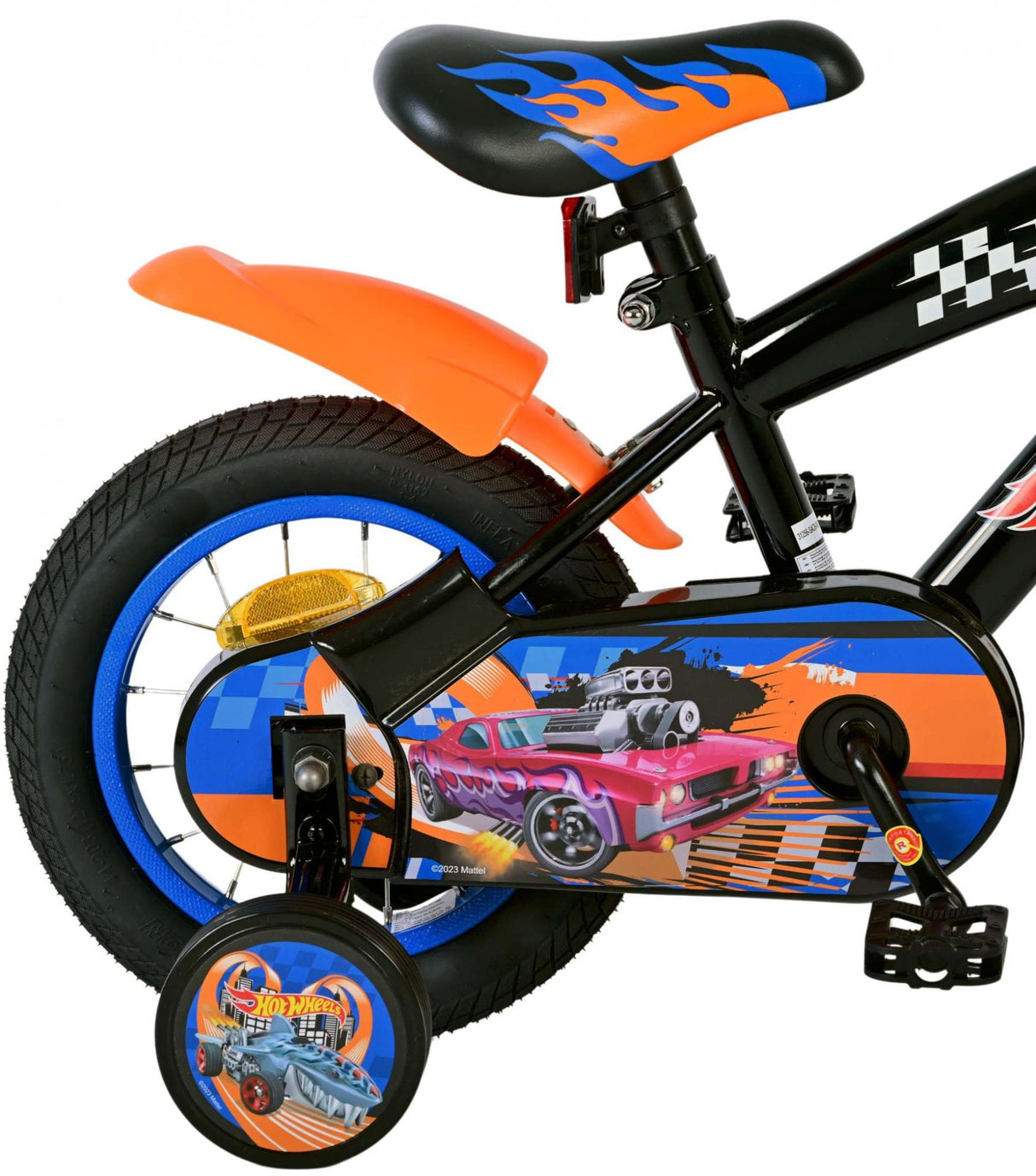 Hot wheels 12 fiets zwart oranje blauw 31256