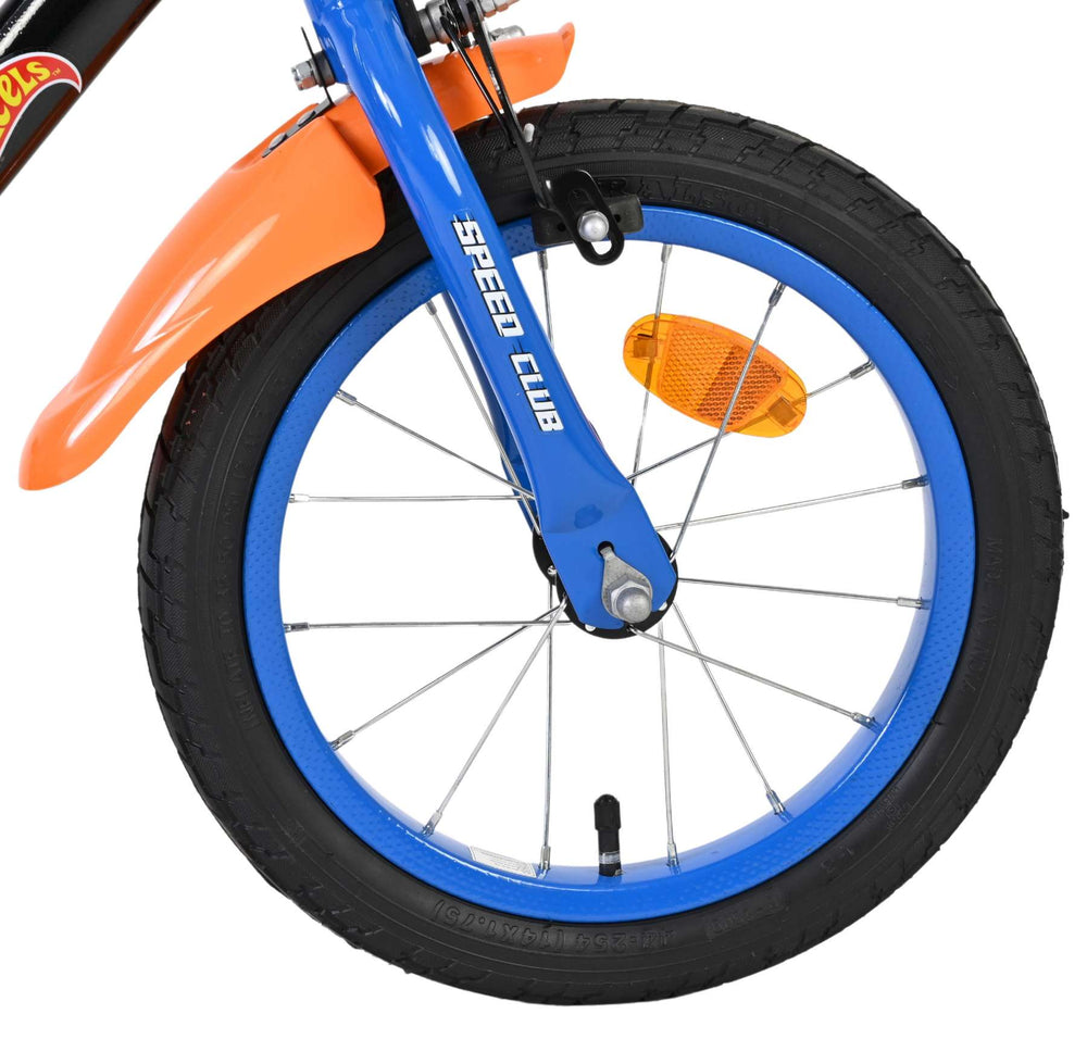 Vélo pour enfants Heiße Räder Hot Wheels - garçons - 14 pouces - noir orange bleu