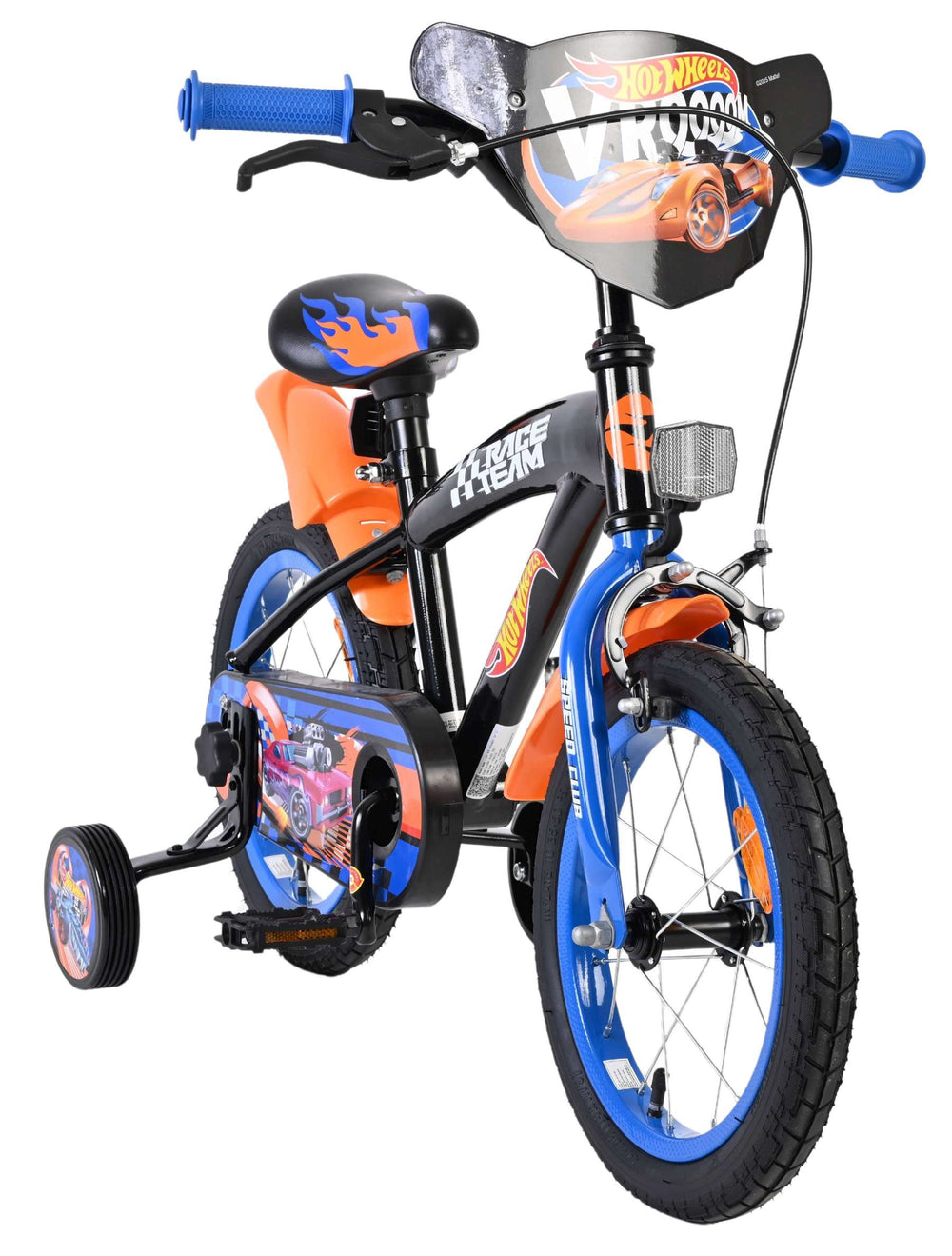Vélo pour enfants Heiße Räder Hot Wheels - garçons - 14 pouces - noir orange bleu