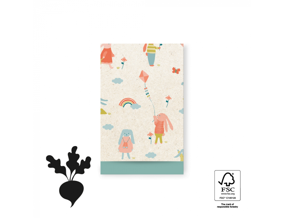 Sacs-cadeaux House of Products - Sweet Bunny - Misty Green - 17x25cm - 200st