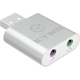 ICY BOX IB-AC527 USB à audio et microphone Adaptateur