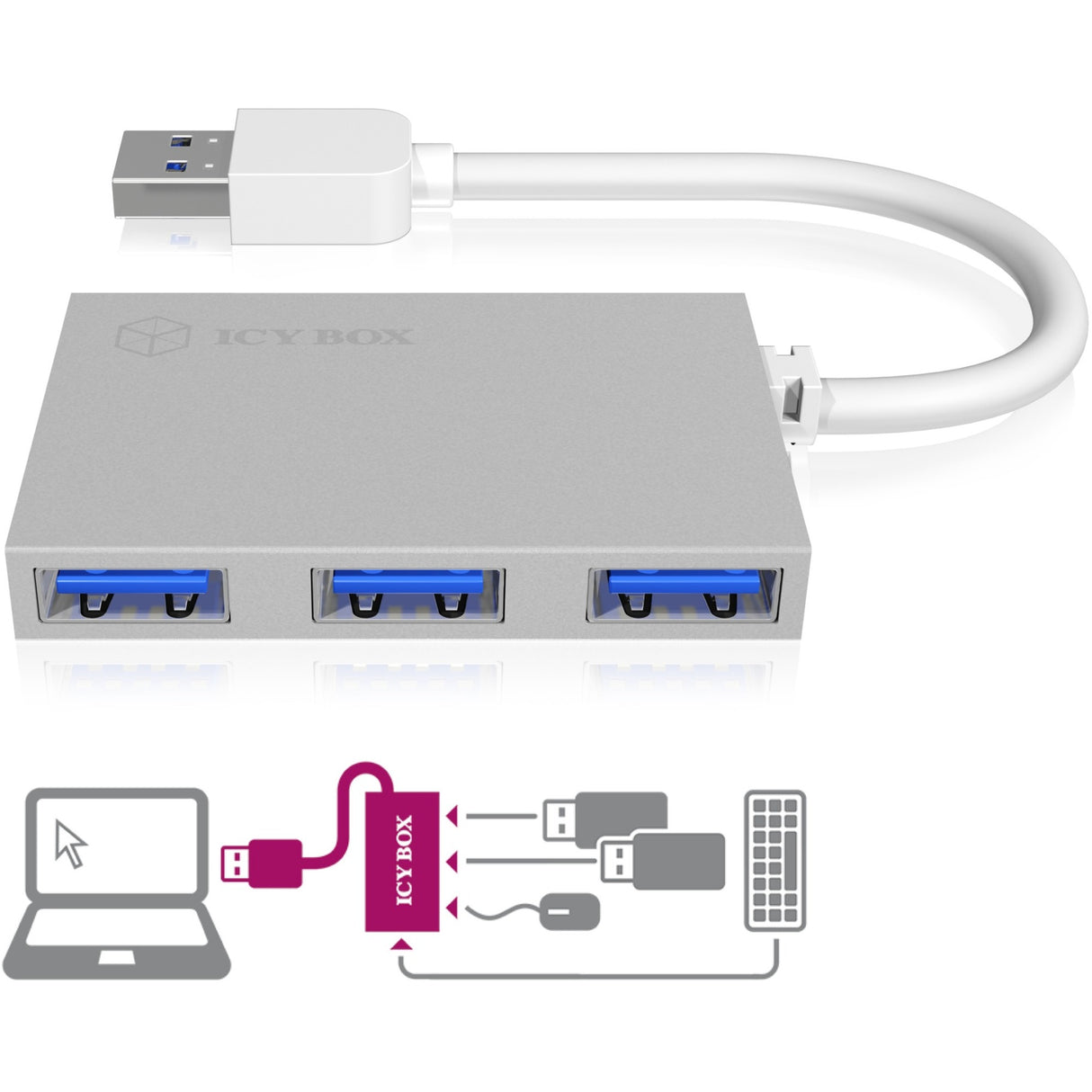 Boîte glacée ICY BOX IB-HUB1402
