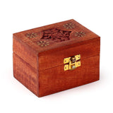 Coffret huile essentielle en bois de manguier (pour 6 bouteilles - design 2)