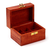 Coffret huile essentielle en bois de manguier (pour 6 bouteilles - design 2)