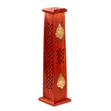 Tour porte encens en bois de manguier bouddha chinois