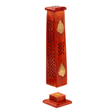 Tour porte encens en bois de manguier bouddha chinois