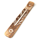 Porte encens soleil en bois de manguier