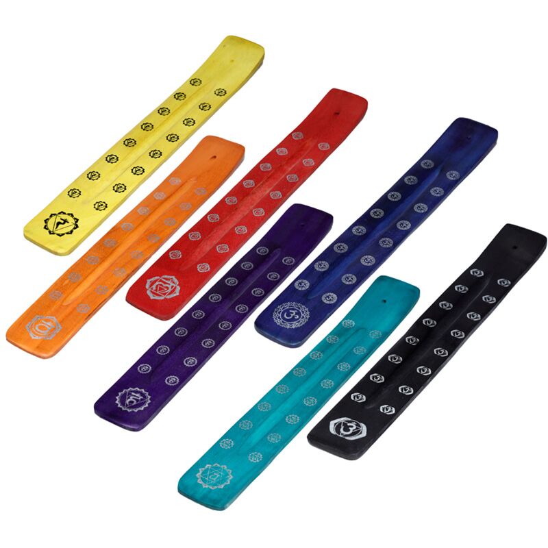 Porte encens chakra en bois de manguier