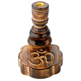 Porte-encens à reflux en bois de manguier hamsa sculpté