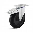Roulette pivotante Torwegge avec frein caoutchouc ø80 plastique